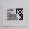 Custom GMT800 frame traceability label reproduction pair printed on one untrimmed matte vinyl sheet