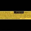 Flat scan of GM 15772975 front torsion bar adjustment warning label reproduction in English and French