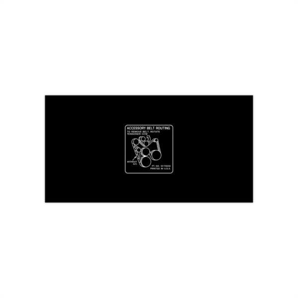 GM 10179230 accessory belt routing label reproduction for 1994–1995 S10, Sonoma and GMT400 vehicles